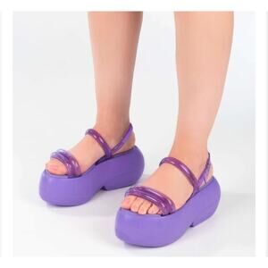 Melissa Airbubble Platform Pillow Shoes Size 6 Tubular Shape Vegan Comfort Y2K